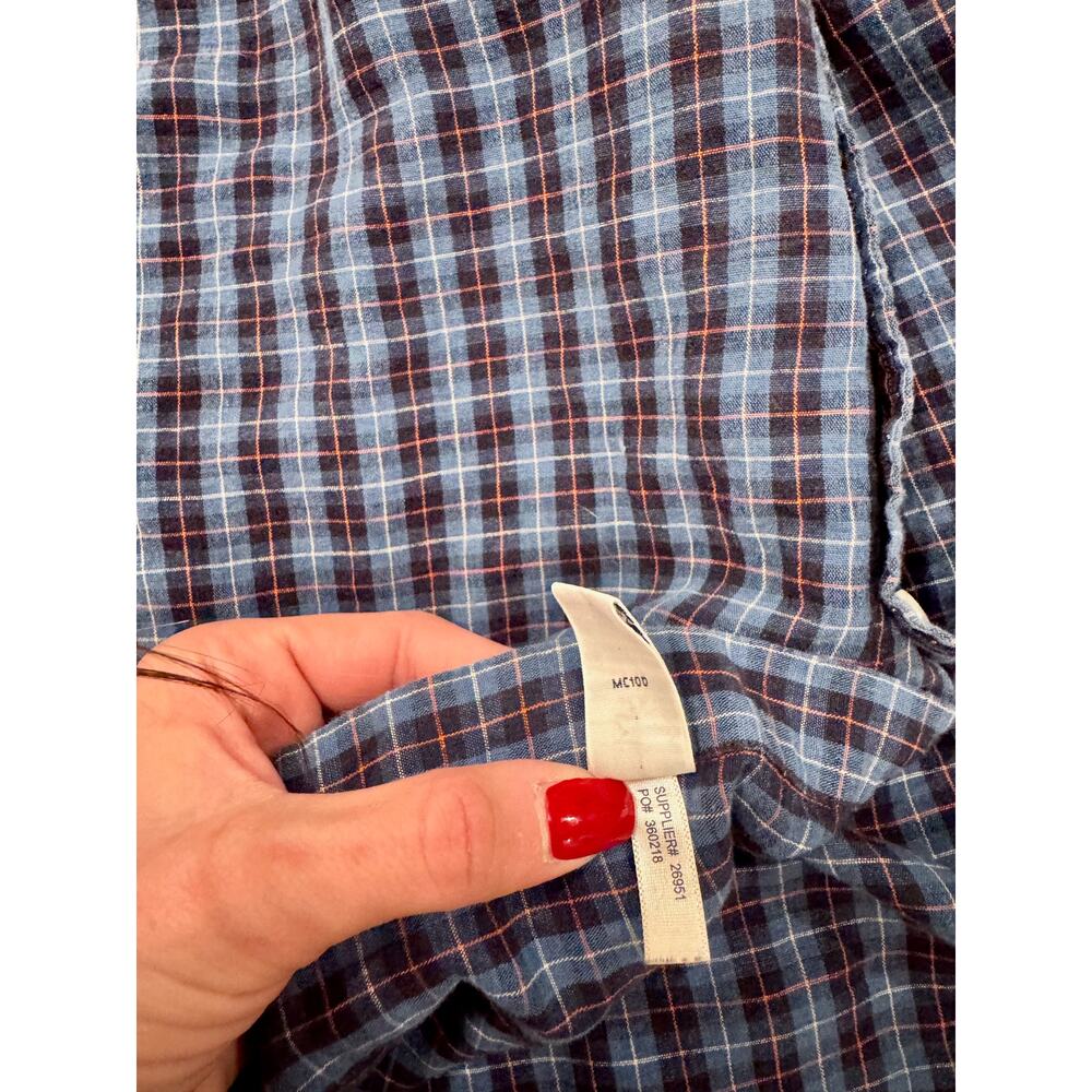 Ralph Lauren Classic Fit Blue Plaid Cotton Button Down Shirt Men's Large Preppy - Picture 15 of 16